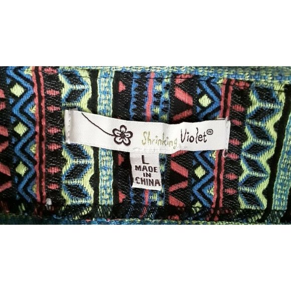 Shrinking Violet Womens Aztec Design Mini Skirt L - Picture 3 of 3